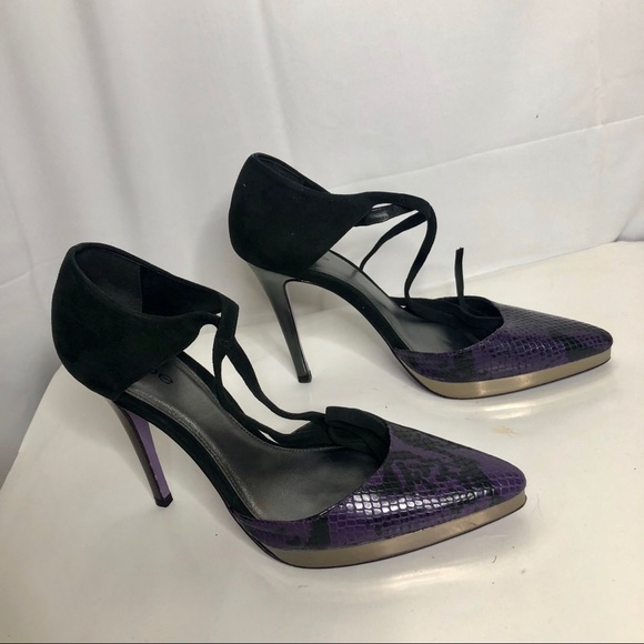 Bebe Black Ankle Strap Stiletto - Picture 8 of 9